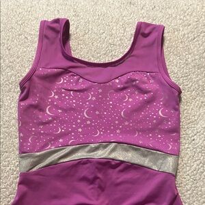 Cat & Jack Purple Bodysuit with Silver Accents